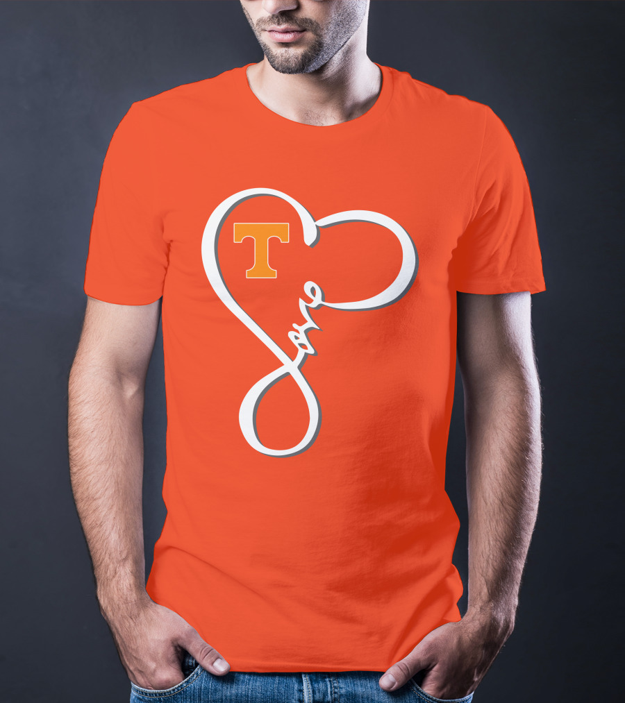 Heart-Shaped Love Tennessee Volunteers T-Shirt