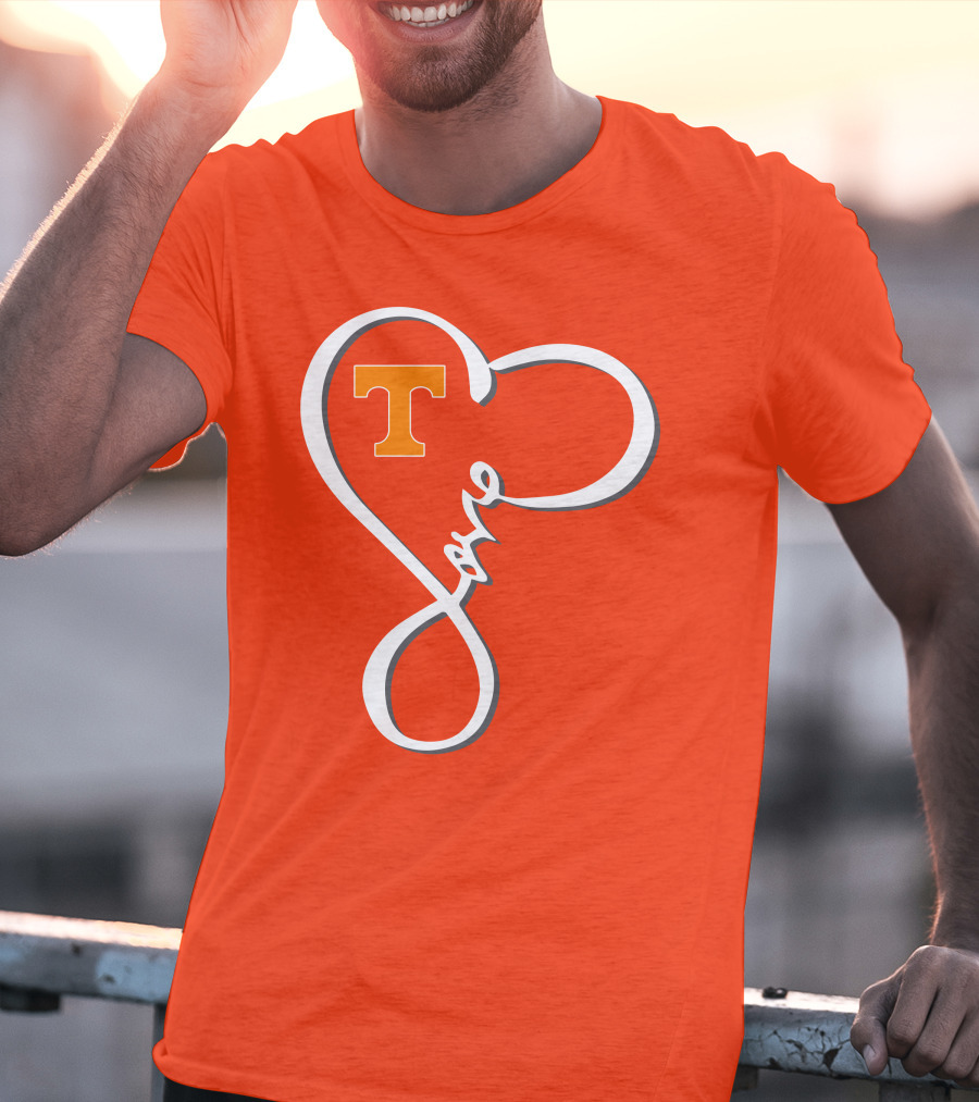 Heart-Shaped Love Tennessee Volunteers T-Shirt