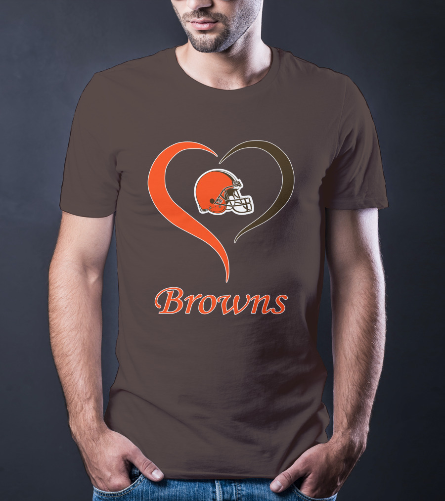 Cleveland Browns Heart Helmet Passion T-Shirt