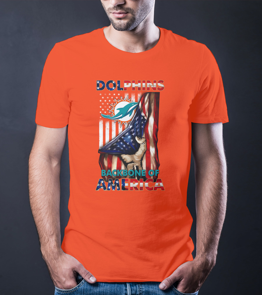 Dolphins Backbone Of America Miami T-Shirt