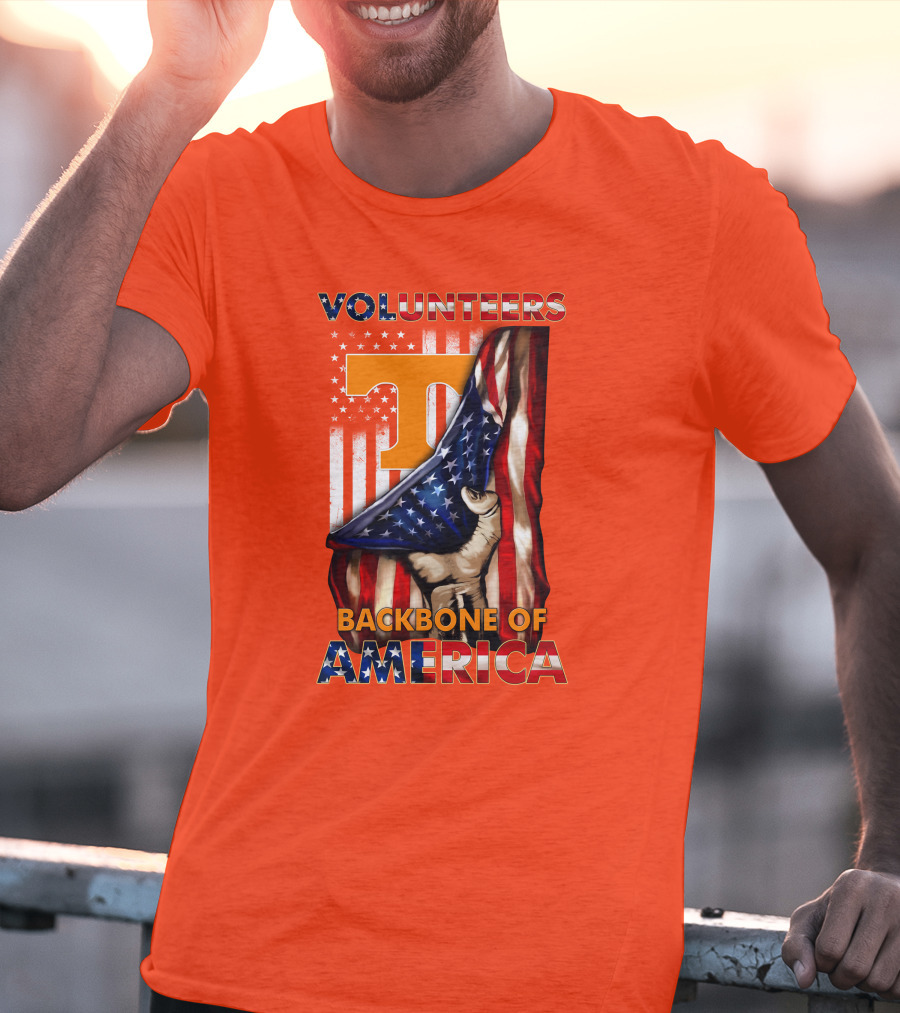 Tennessee Volunteers Backbone Of America Patriotic T-Shirt