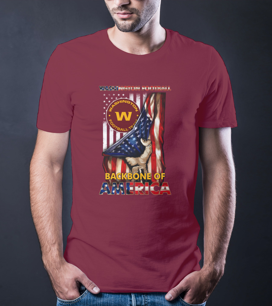 Washington Football Team Backbone Of America Stars And Stripes W T-Shirt