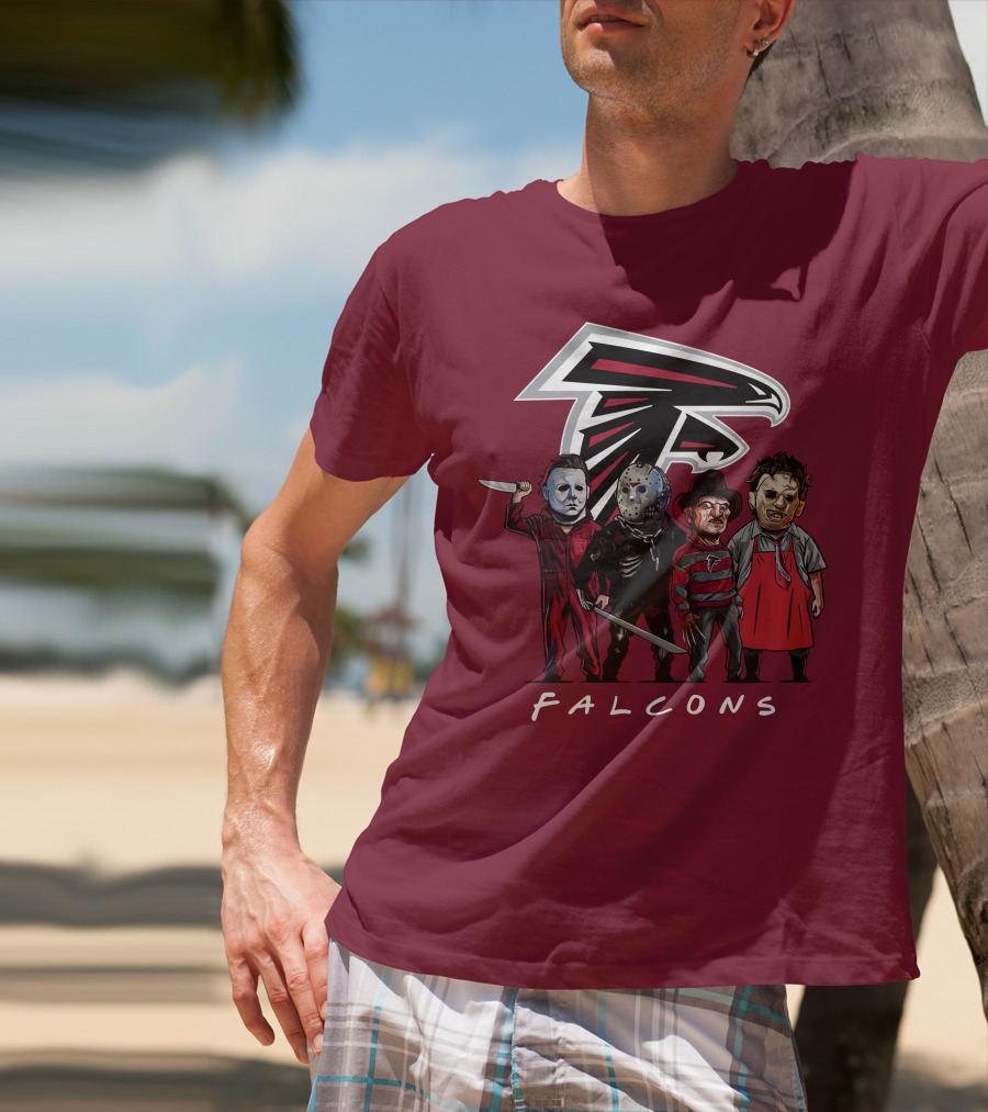 Atlanta Falcons The Slasher Squad Halloween Teams T-Shirt