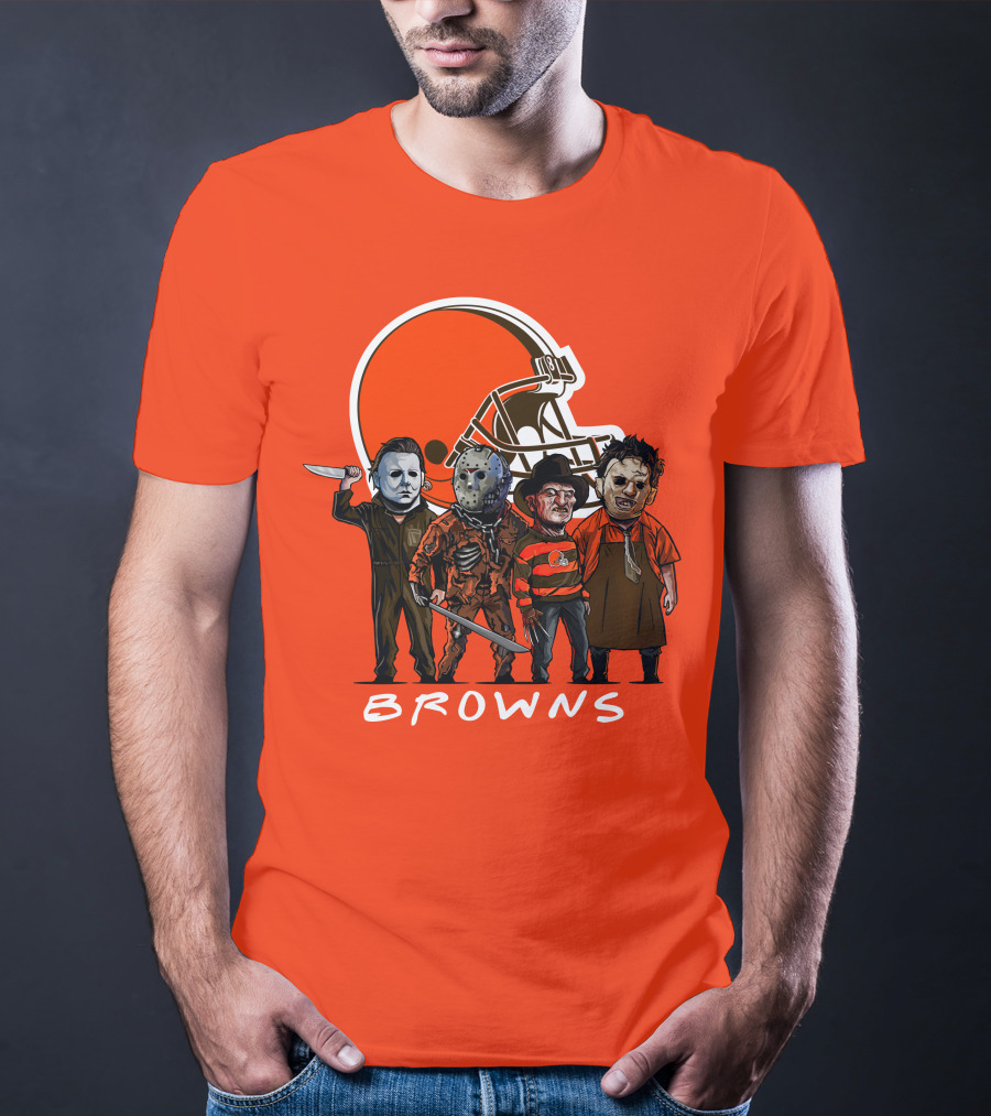 Cleveland Browns Halloween The Slasher Squad Browns T-Shirt