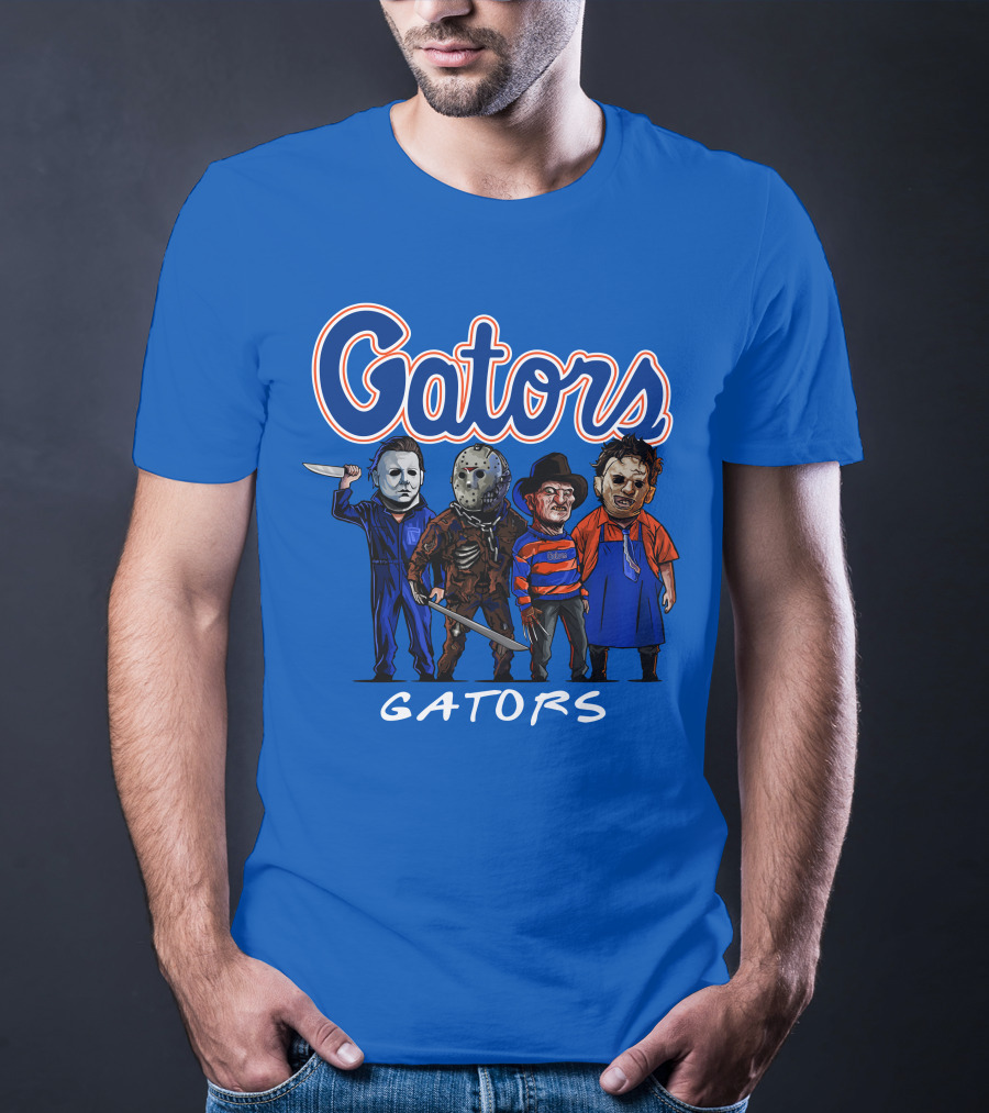 Gators Halloween The Slasher Squad Teams Horror Icons T-Shirt