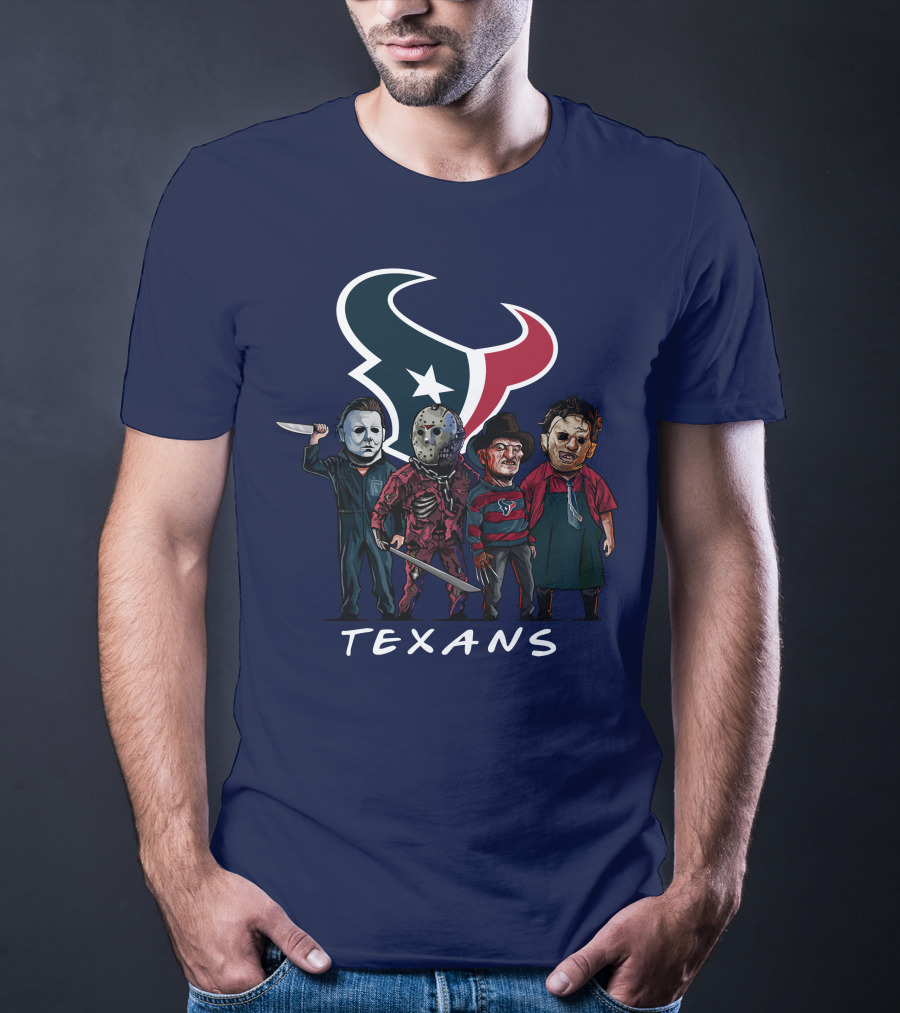 Houston Texans Halloween The Slasher Squad Texans T-Shirt