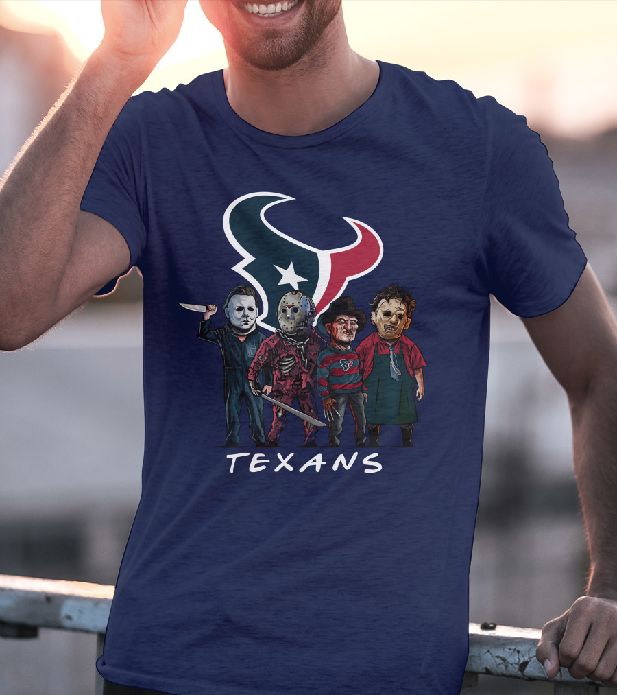 Houston Texans Halloween The Slasher Squad Texans T-Shirt