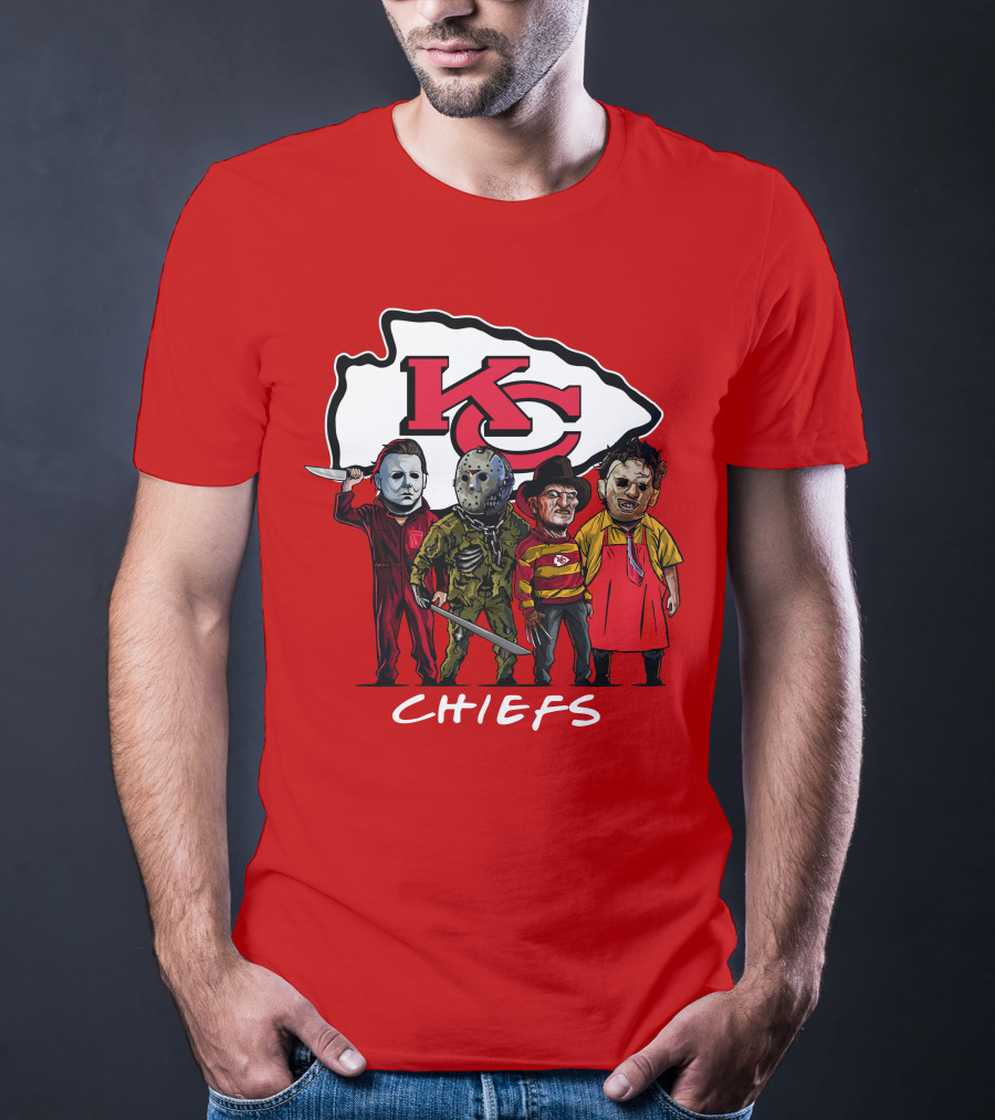 Kansas City Chiefs Halloween Slasher Squad Horror Team T-Shirt
