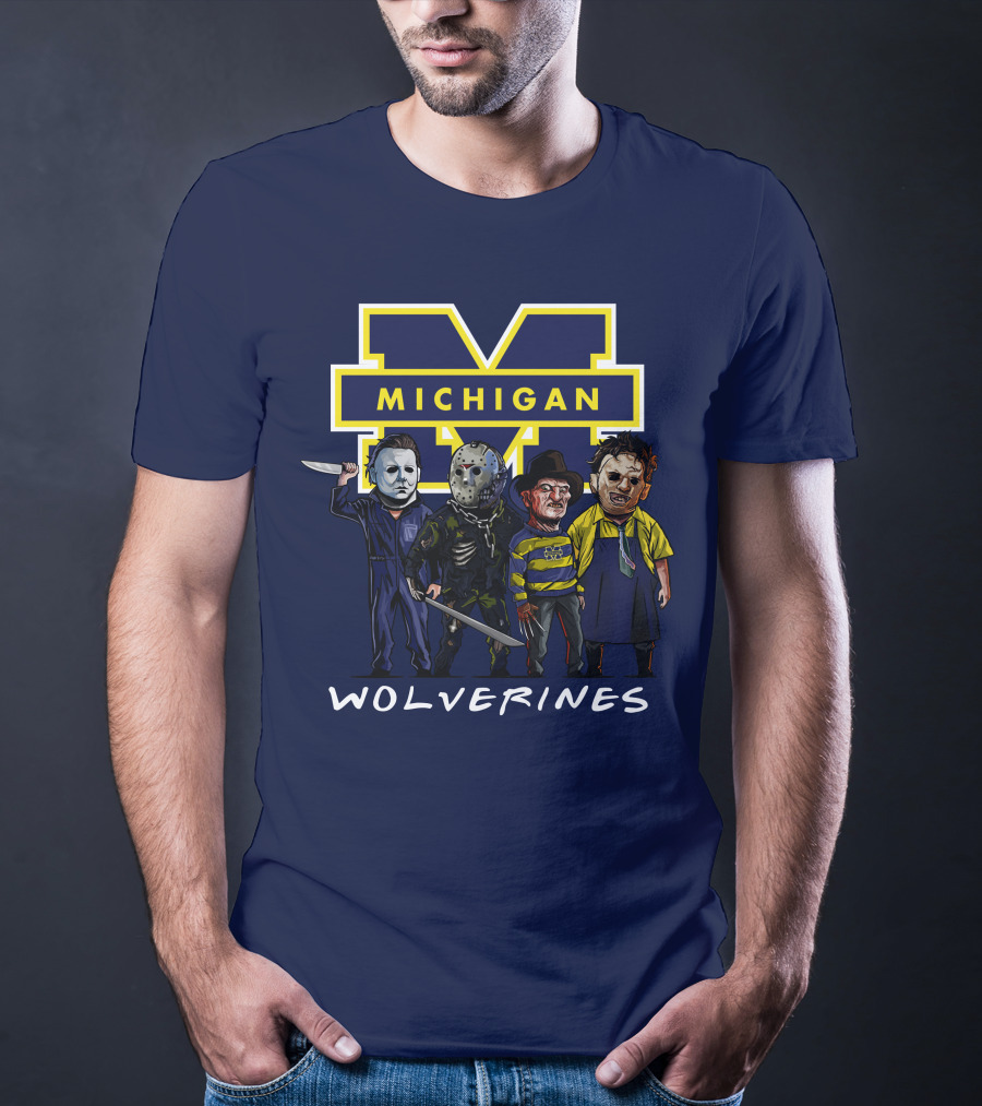 Michigan Wolverines Halloween Slasher Squad Icons M T-Shirt