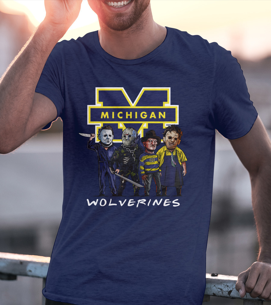 Michigan Wolverines Halloween Slasher Squad Icons M T-Shirt