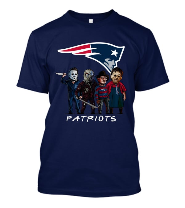 New England Patriots Halloween Horror Slasher Squad Team T-Shirt