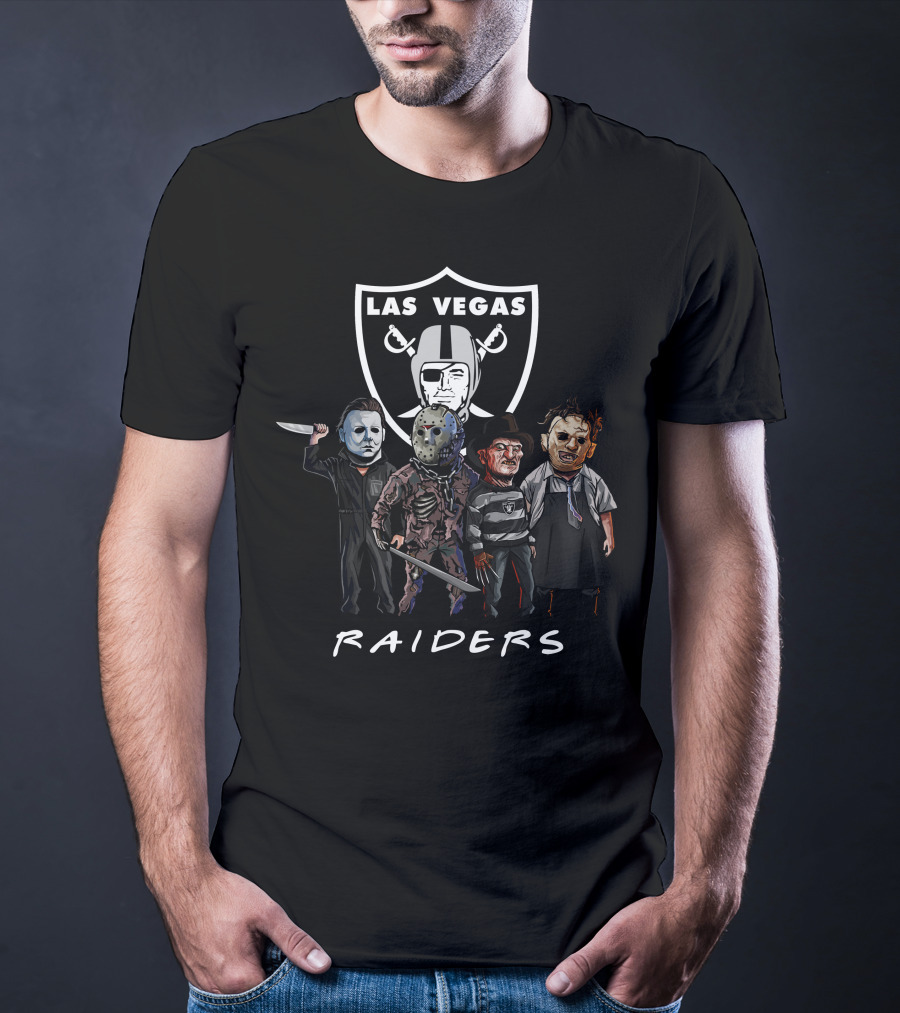 Las Vegas Raiders Halloween Slasher Squad Team Horror Icons T-Shirt
