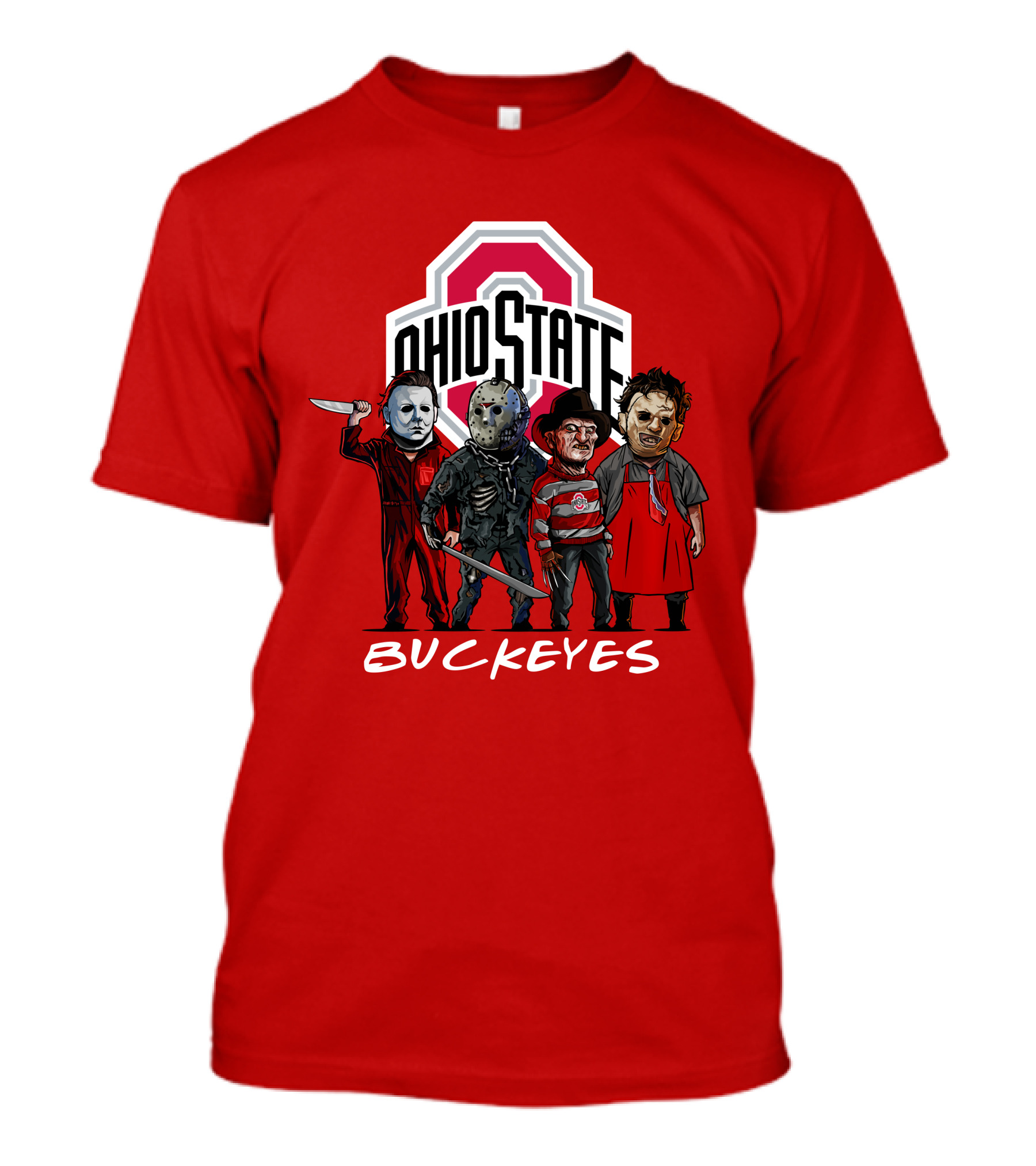 Ohio State Buckeyes Halloween The Slasher Squad Teams Horror Icons T-Shirt