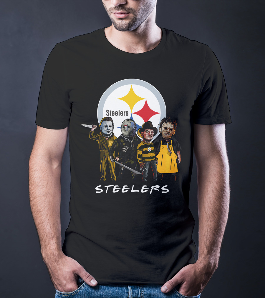 Pittsburgh Steelers Halloween Slasher Squad Team Characters T-Shirt
