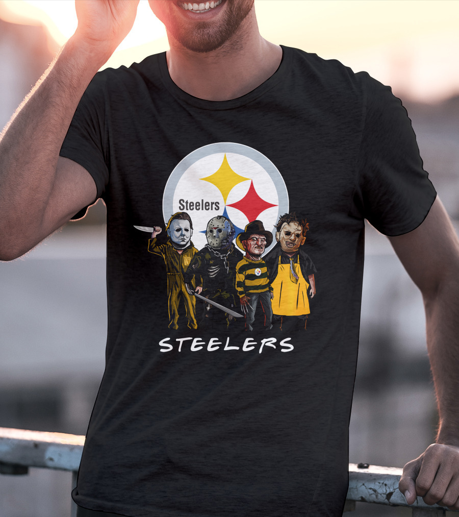 Pittsburgh Steelers Halloween Slasher Squad Team Characters T-Shirt
