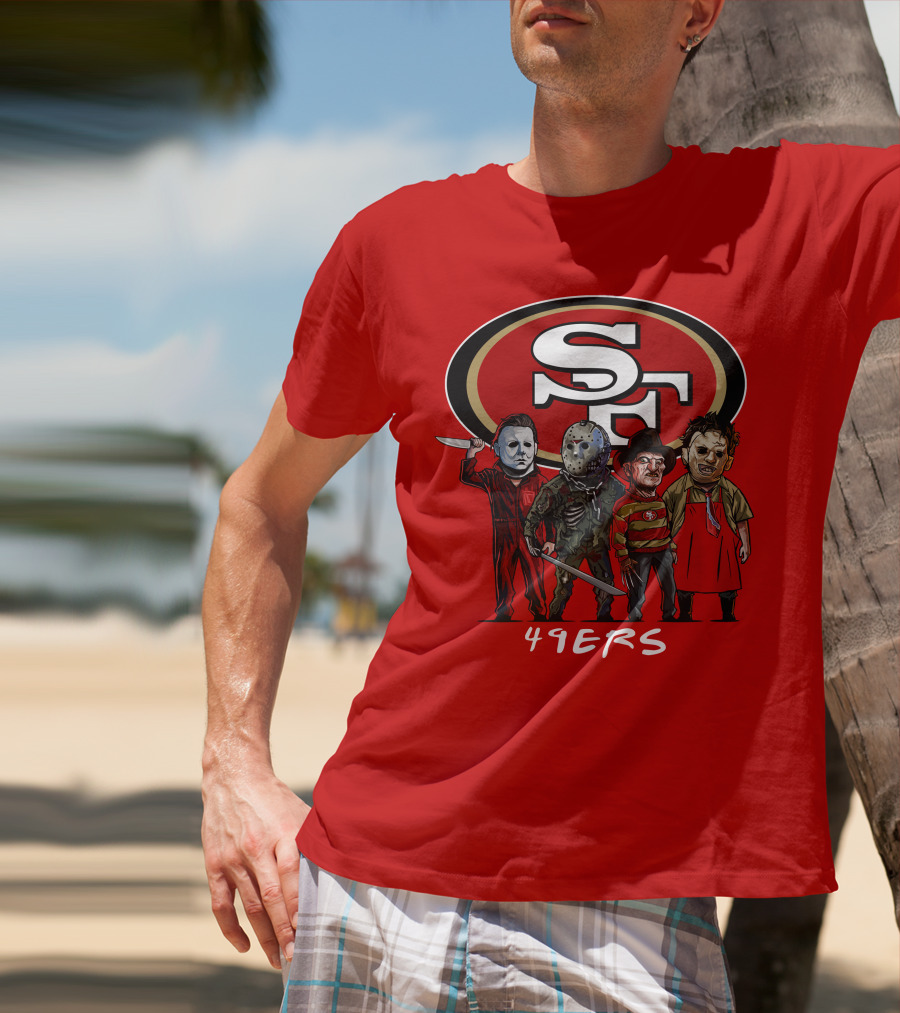 San Francisco 49ers Halloween Slasher Squad Icons 49ers T-Shirt