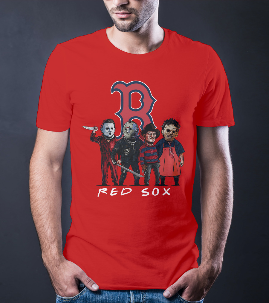 Boston Red Sox Halloween Horror Icons Slasher Squad T-Shirt