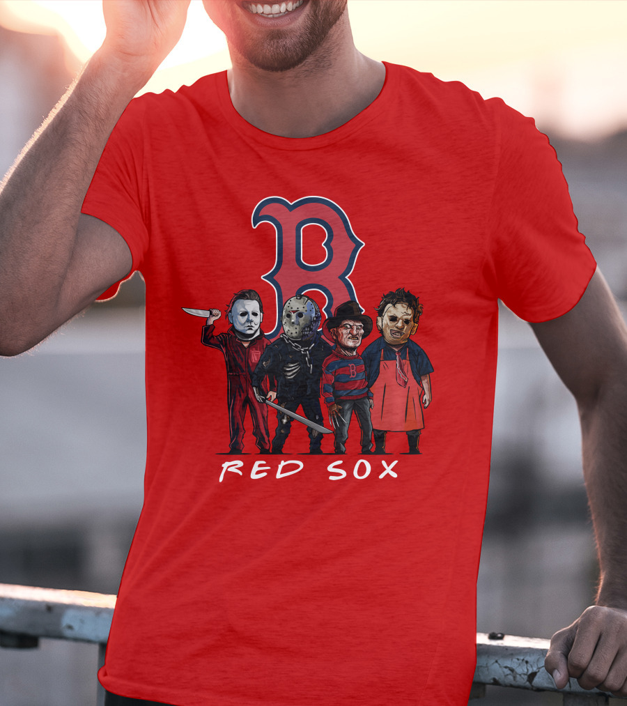 Boston Red Sox Halloween Horror Icons Slasher Squad T-Shirt