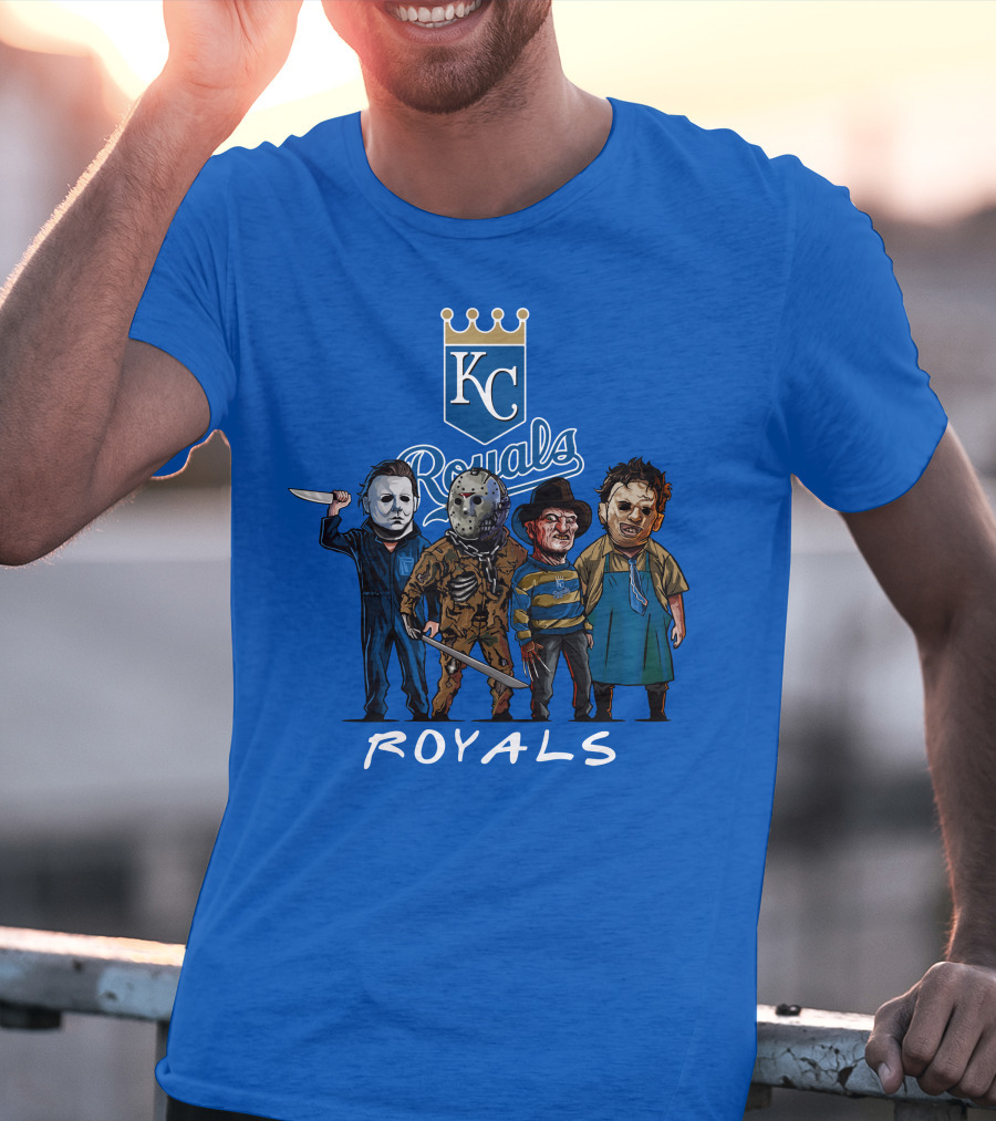 Kansas City Royals Halloween Horror Icons Team Squad T-Shirt