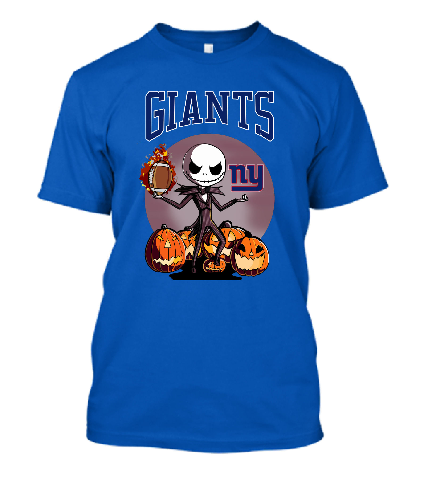 Giants NY Jack Skellington Pumpkin Halloween T-Shirt