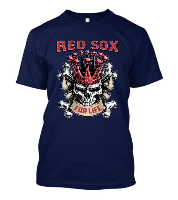 Red Sox Skull King For Life T-Shirt