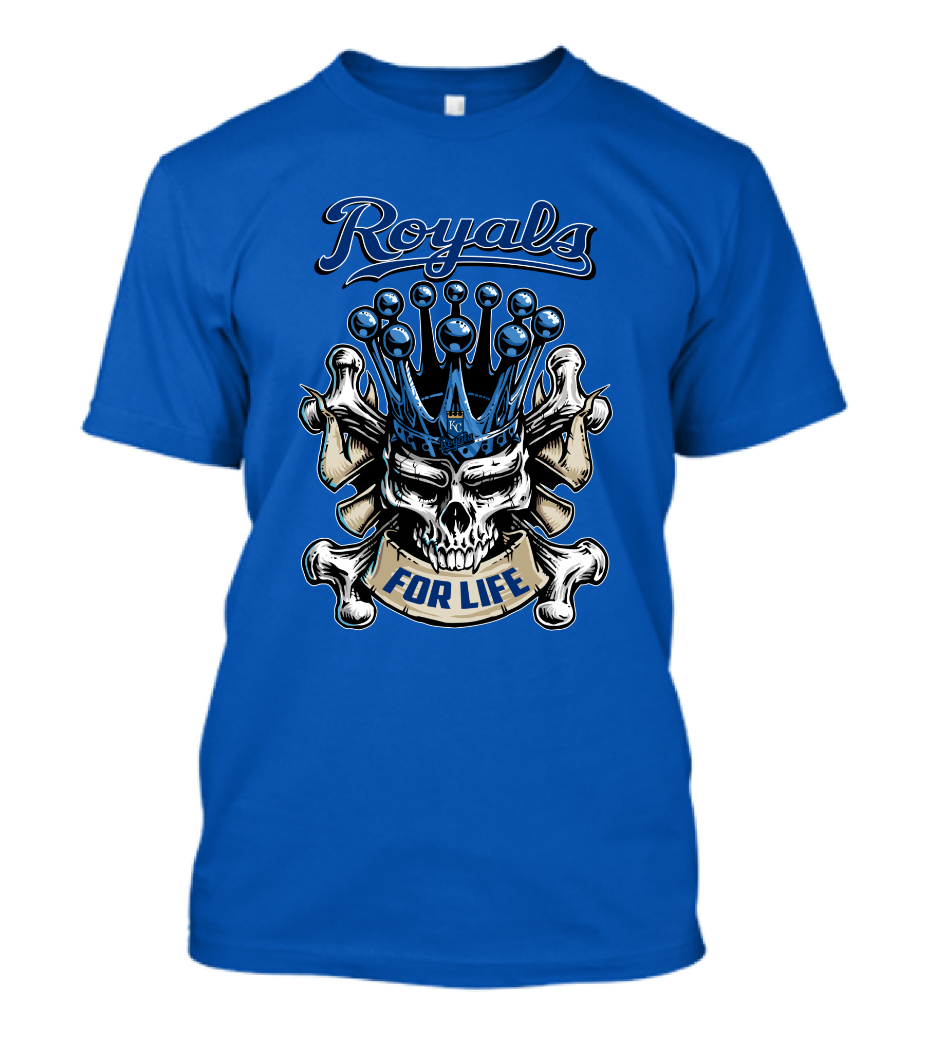 Royals Skull King For Life Kansas City Royals T-Shirt