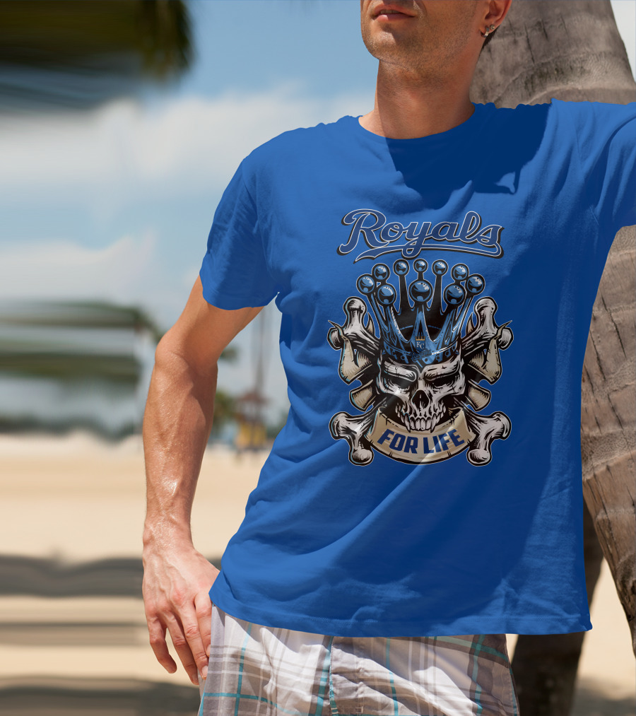 Royals Skull King For Life Kansas City Royals T-Shirt