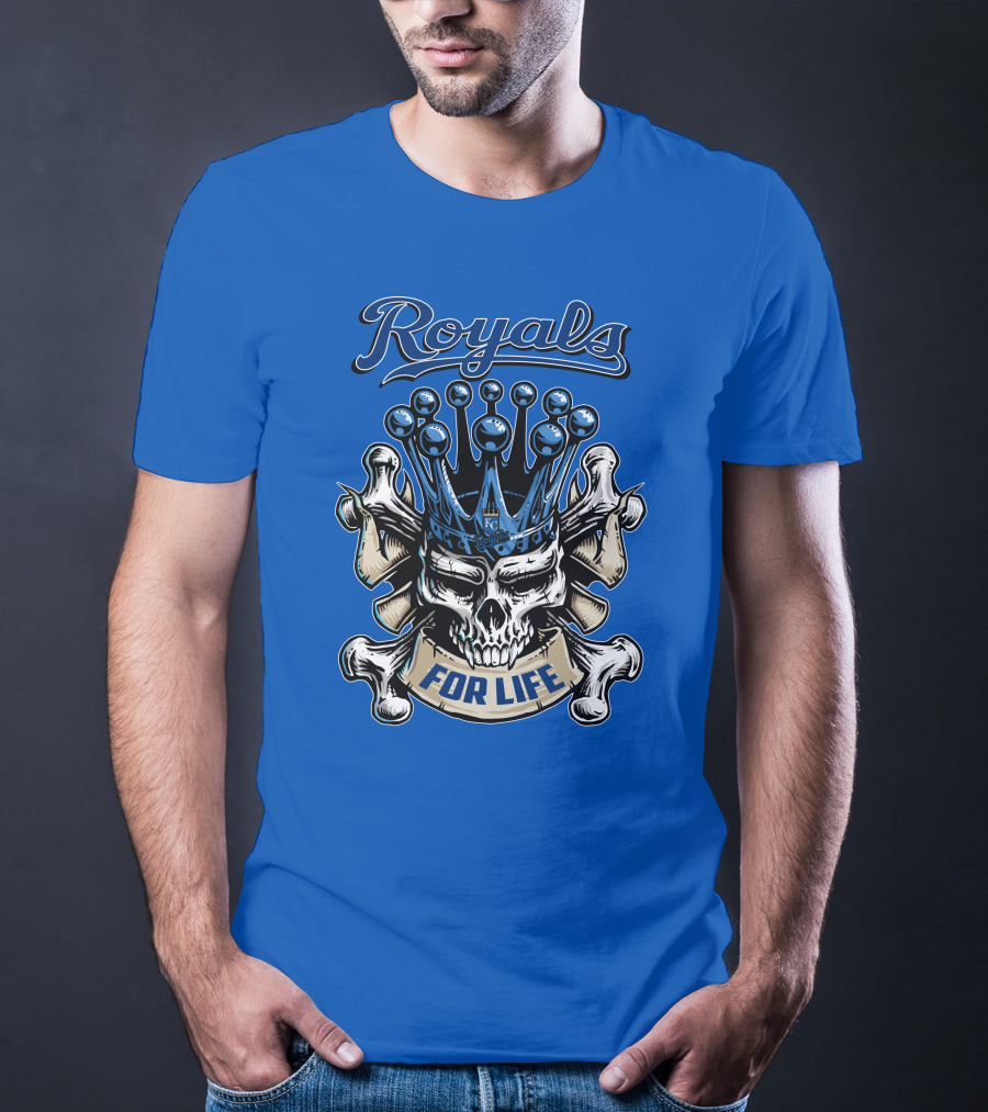 Royals Skull King For Life Kansas City Royals T-Shirt