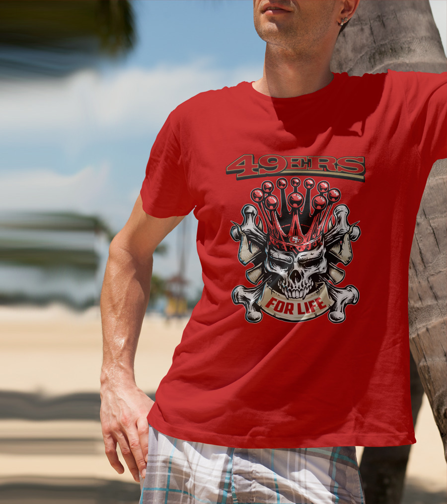 49ers Skull King Crowned For Life T-Shirt