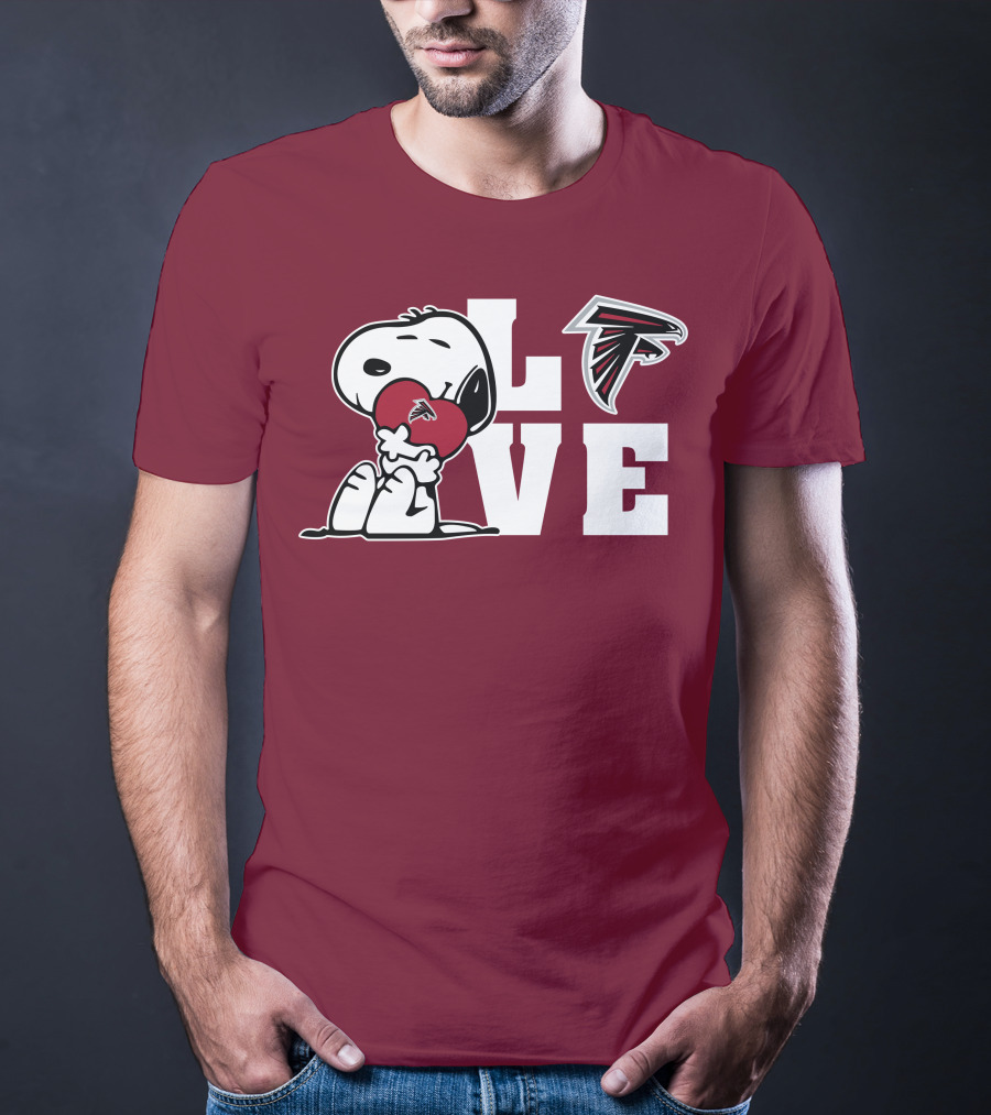 Snoopy Atlanta Falcons Love T-Shirt