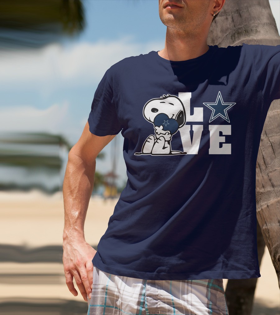 Snoopy Love Dallas Cowboys Star T-Shirt