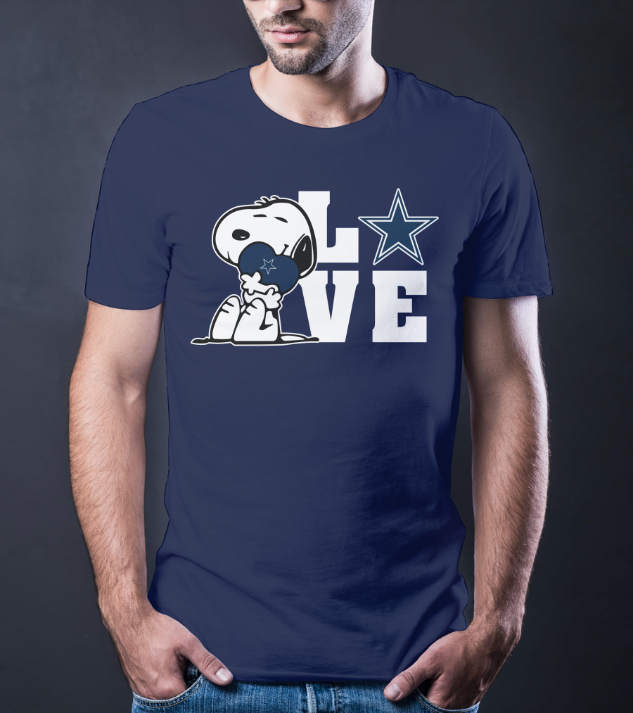 Snoopy Love Dallas Cowboys Star T-Shirt