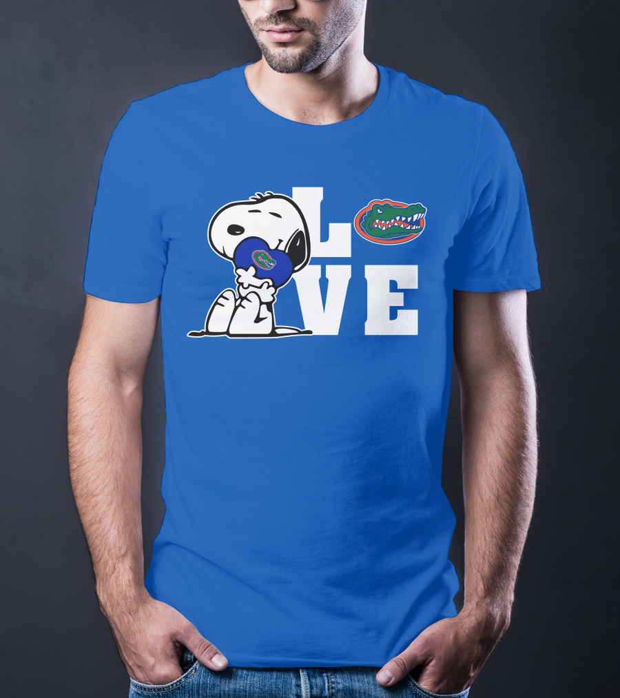 Snoopy Love Florida Gators Peanuts Team Fan Merchandise T-Shirt
