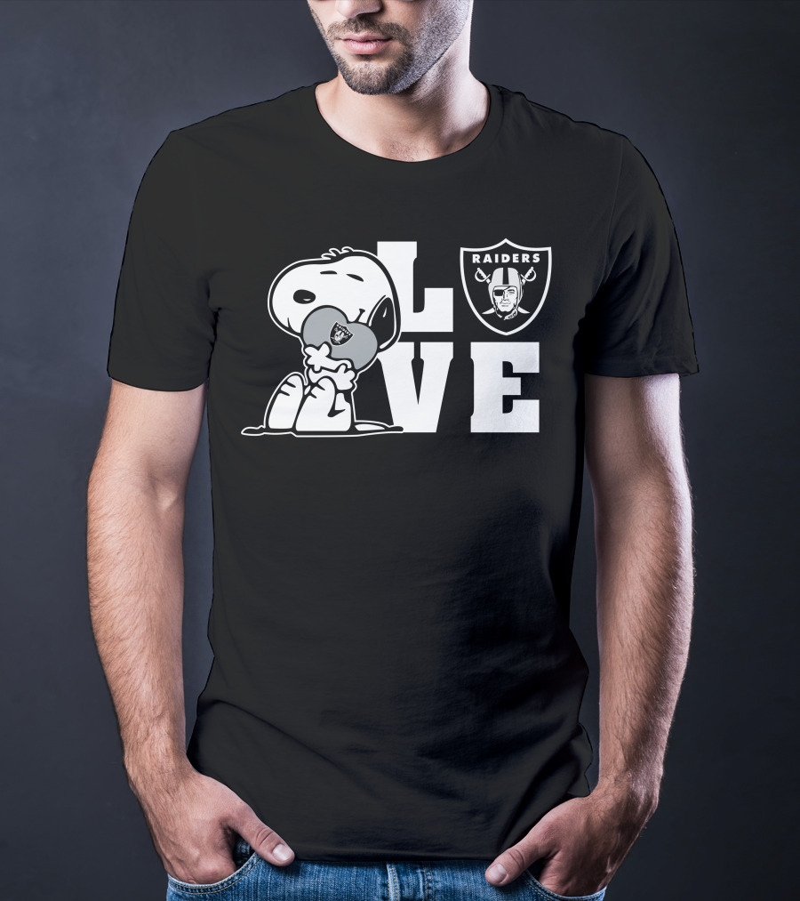 Snoopy Love With Las Vegas Raiders T-Shirt