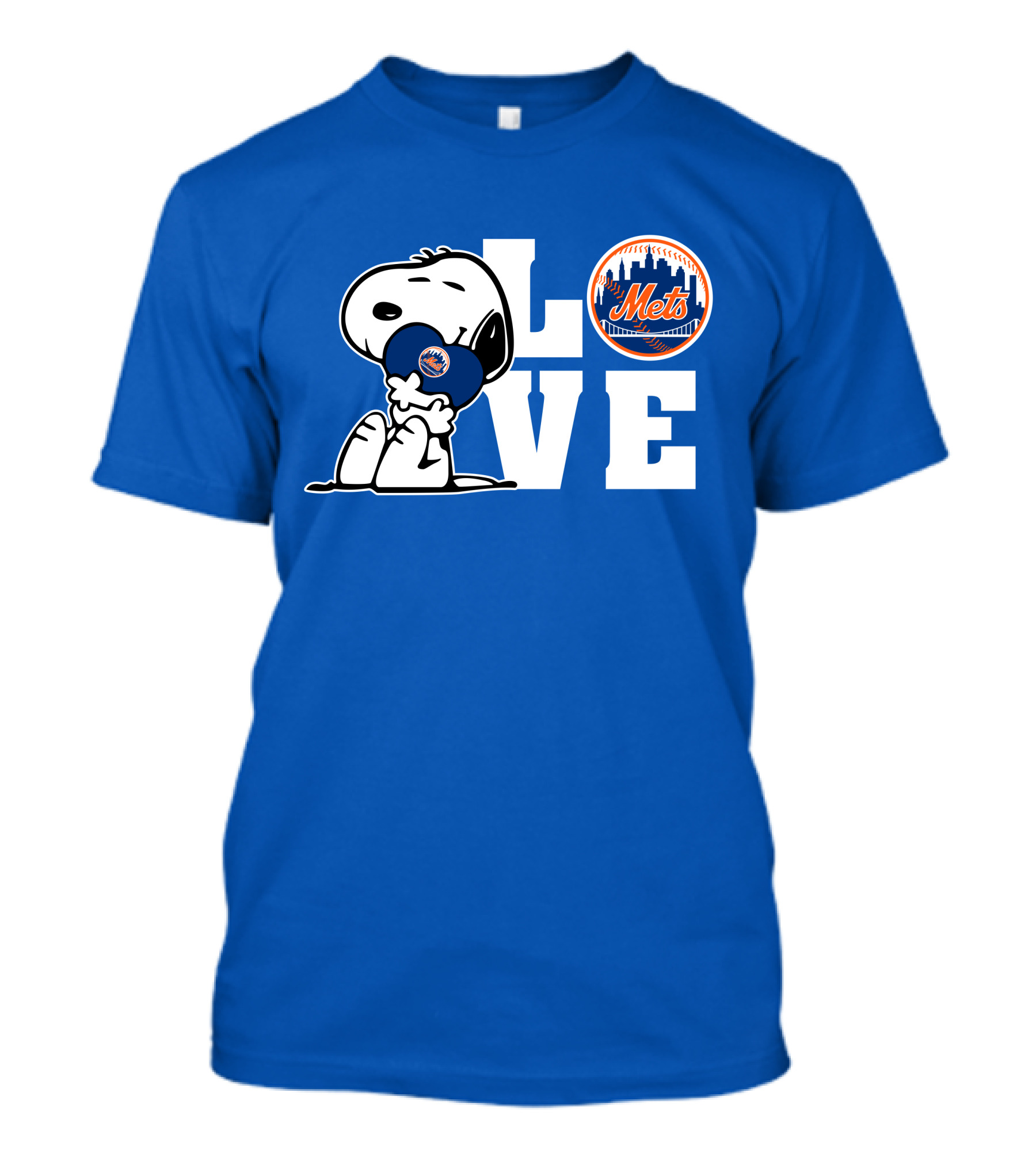 Snoopy Love Mets Baseball New York Peanuts Fan Gear T-Shirt