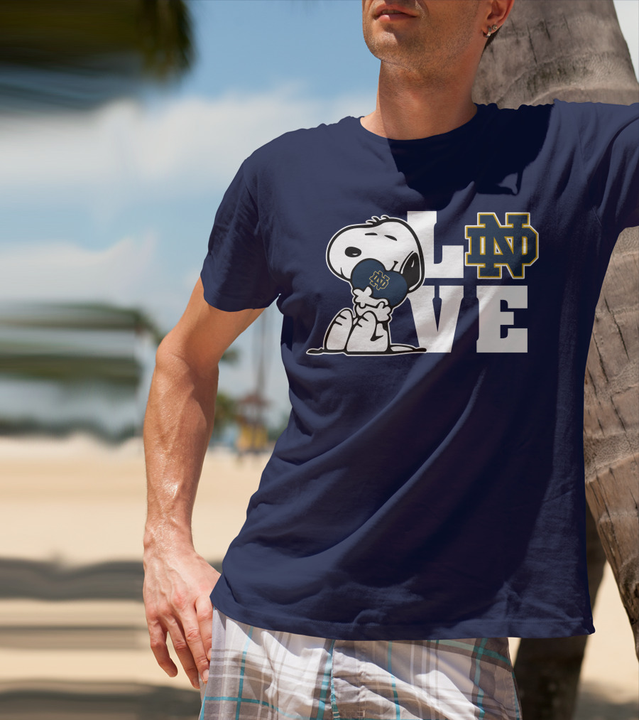 Snoopy Notre Dame Fighting Irish Love Nd T-Shirt