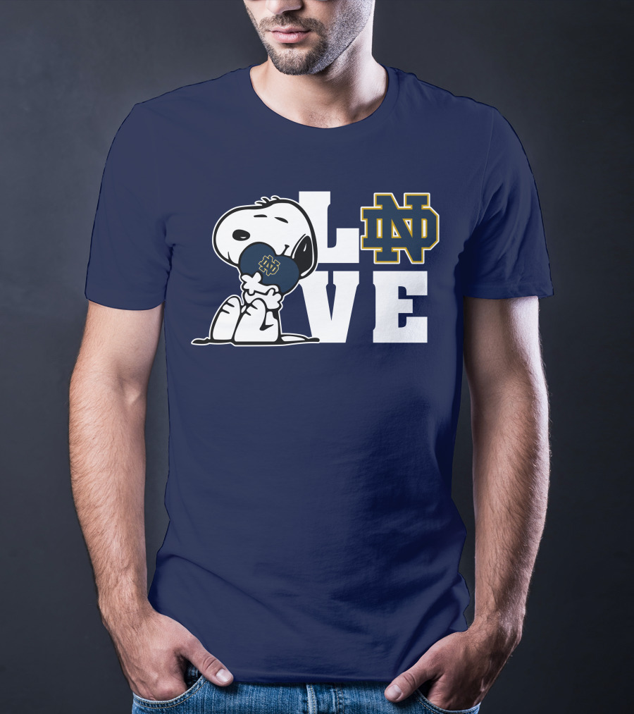 Snoopy Notre Dame Fighting Irish Love Nd T-Shirt