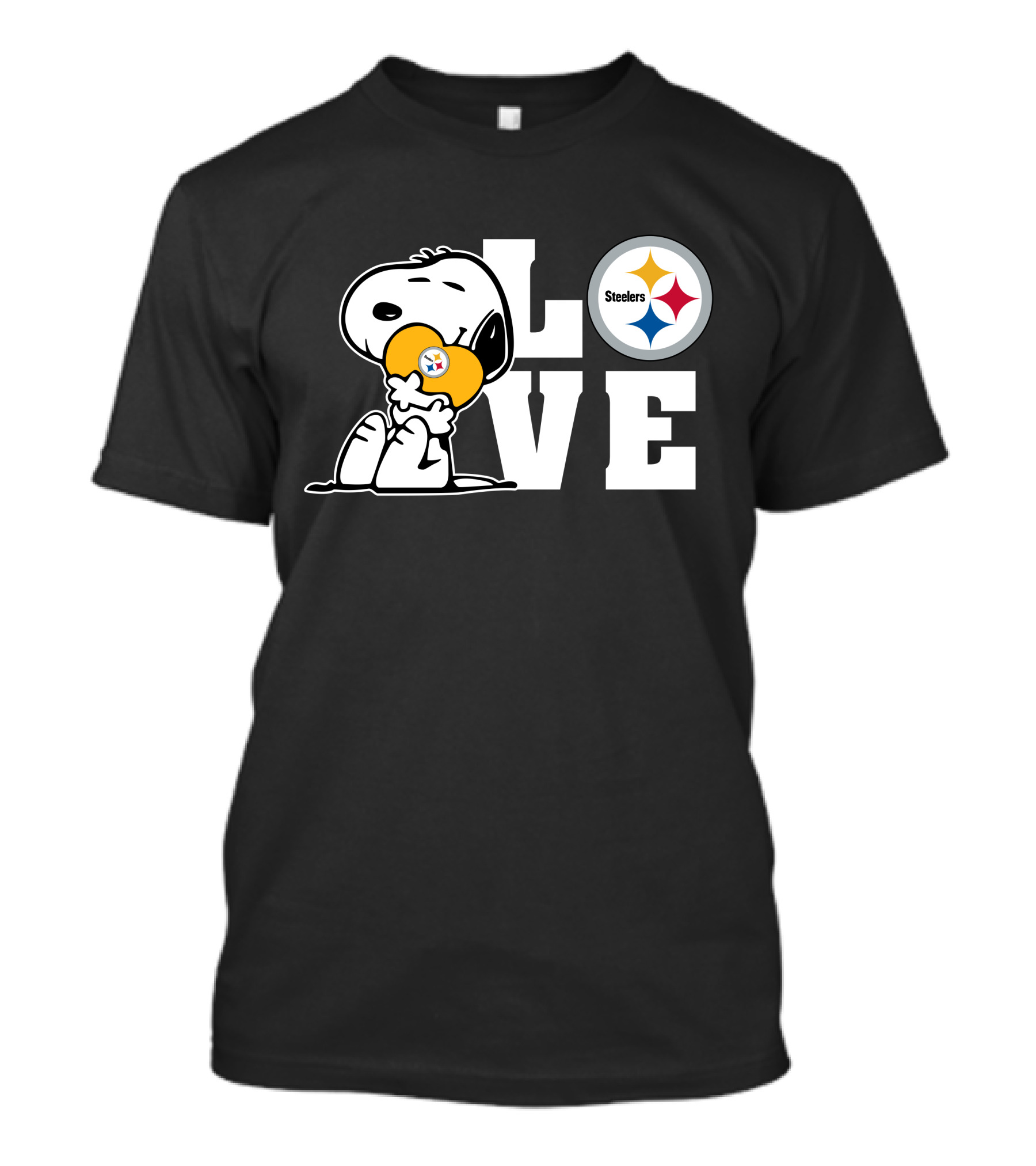 Snoopy Love Pittsburgh Steelers Football Fans T-Shirt