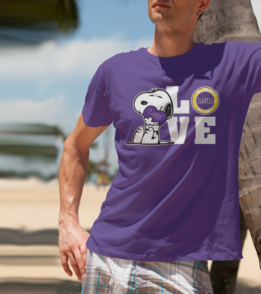 Snoopy Love LSU Tigers LSU T-Shirt
