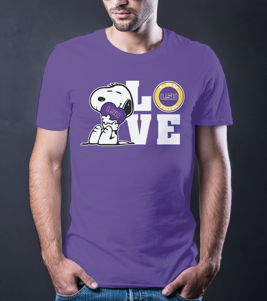 Snoopy Love LSU Tigers LSU T-Shirt
