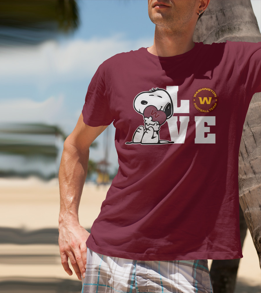 Snoopy Love Washington Football Team W T-Shirt
