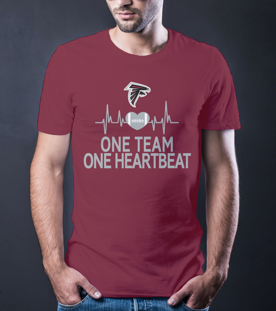 Atlanta Falcons One Team One Heartbeat Football Heartbeat T-Shirt