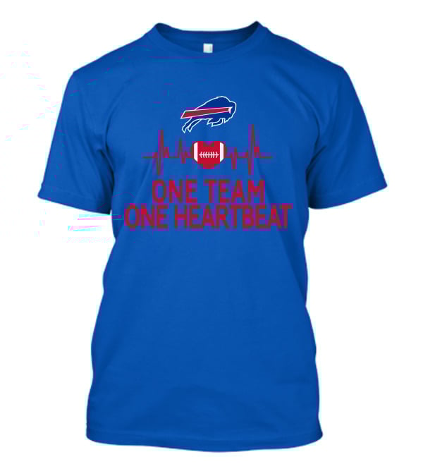Buffalo Bills One Team One Heartbeat Football Heartbeat T-Shirt