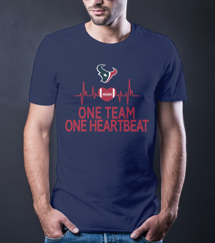 Houston Texans One Team One Heartbeat Football Heartbeat T-Shirt