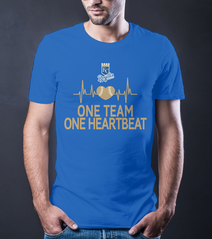 Kansas City Royals Baseball Heartbeat One Team One Heartbeat T-Shirt