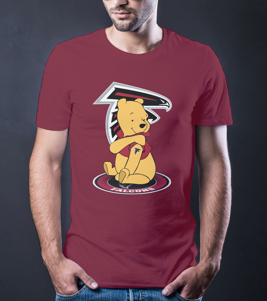 Atlanta Falcons Winnie The Pooh Mascot Crossover T-Shirt
