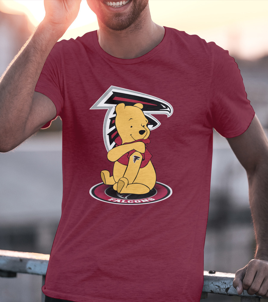 Atlanta Falcons Winnie The Pooh Mascot Crossover T-Shirt
