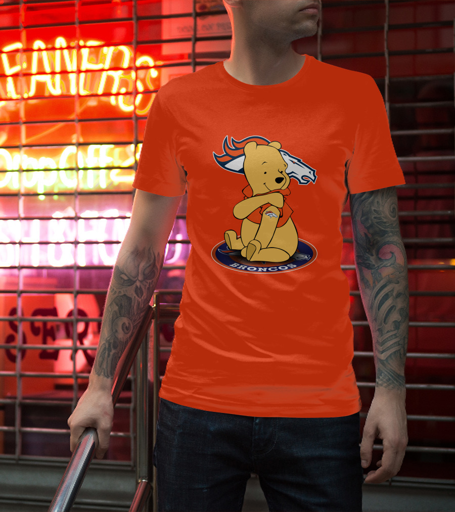 Denver Broncos Winnie The Pooh Football Fan T-Shirt