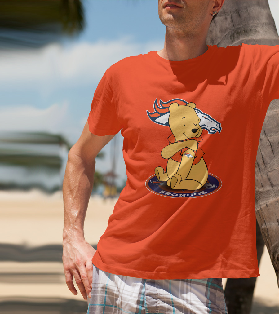 Denver Broncos Winnie The Pooh Football Fan T-Shirt