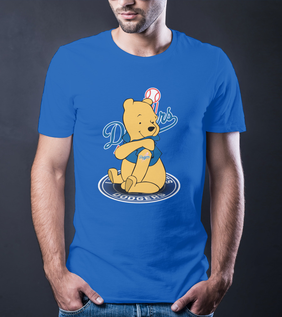 Dodgers Baseball Winnie The Pooh Los Angeles Dodgers T-Shirt
